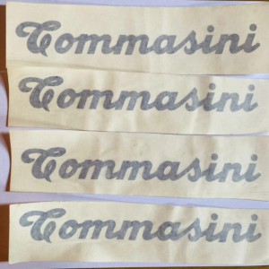 Tommasini Bicycle Decals – Set of 4, Black (Vintage Style)