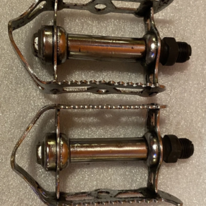 Vintage Chrome Rat-Trap Bicycle Pedals – Made in England, 1977 (Used)