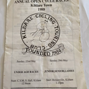 1988 Original Kildare Cycling & Touring Club Race Programme – 22nd & 29th May