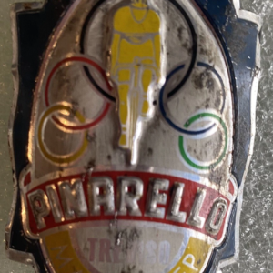 Vintage Pinarello Treviso Front Head Badge – Original Aluminium Emblem