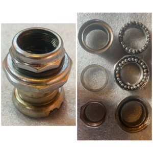 Vintage Raleigh 1" Headset – 1970s Steel, British Thread