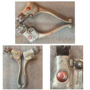 Weinmann Red Dot Brake Levers – Vintage 23.5mm Flatbar (Classic Alloy)