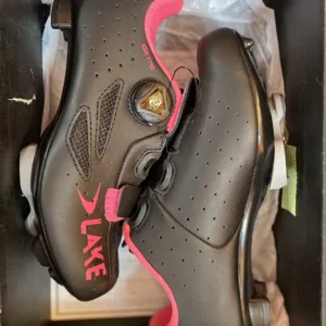 Lake CX176 Cycling Shoes – Black/Pink (EU 38, New with Box)