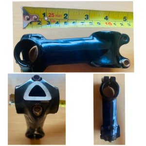 Unbranded Road Bike Stem – 100mm Reach, 25.4mm Clamp (Black)