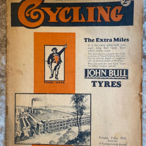 Cycling magazine from February 1930 featuring vintage British cycling articles and adverts