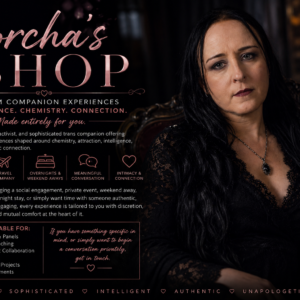 Sorcha Rosa portrait for bespoke private companion experiences and sophisticated social engagements