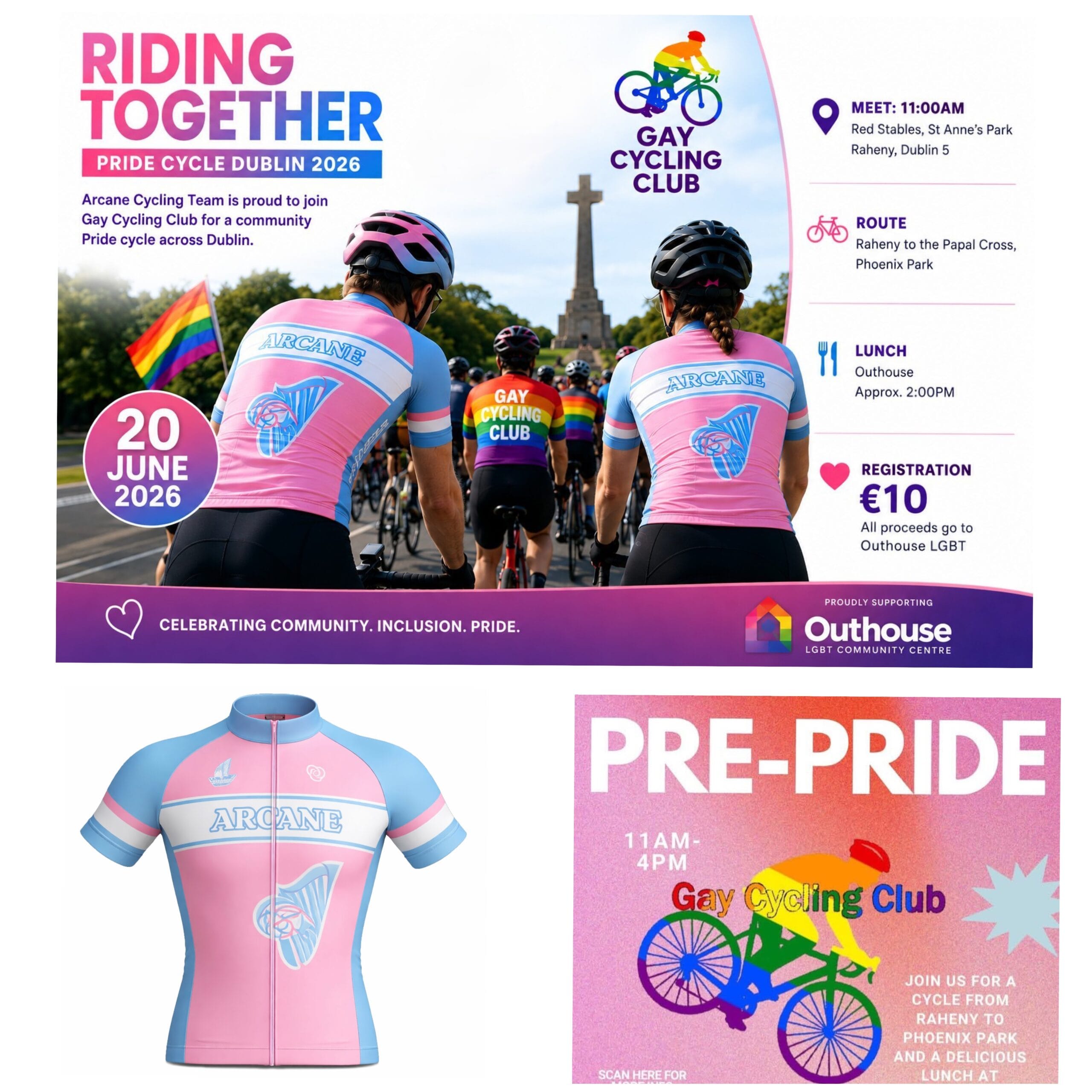 Riding Together: Arcane Cycling Team Joins Gay Cycling Club for Dublin Pride Cycle